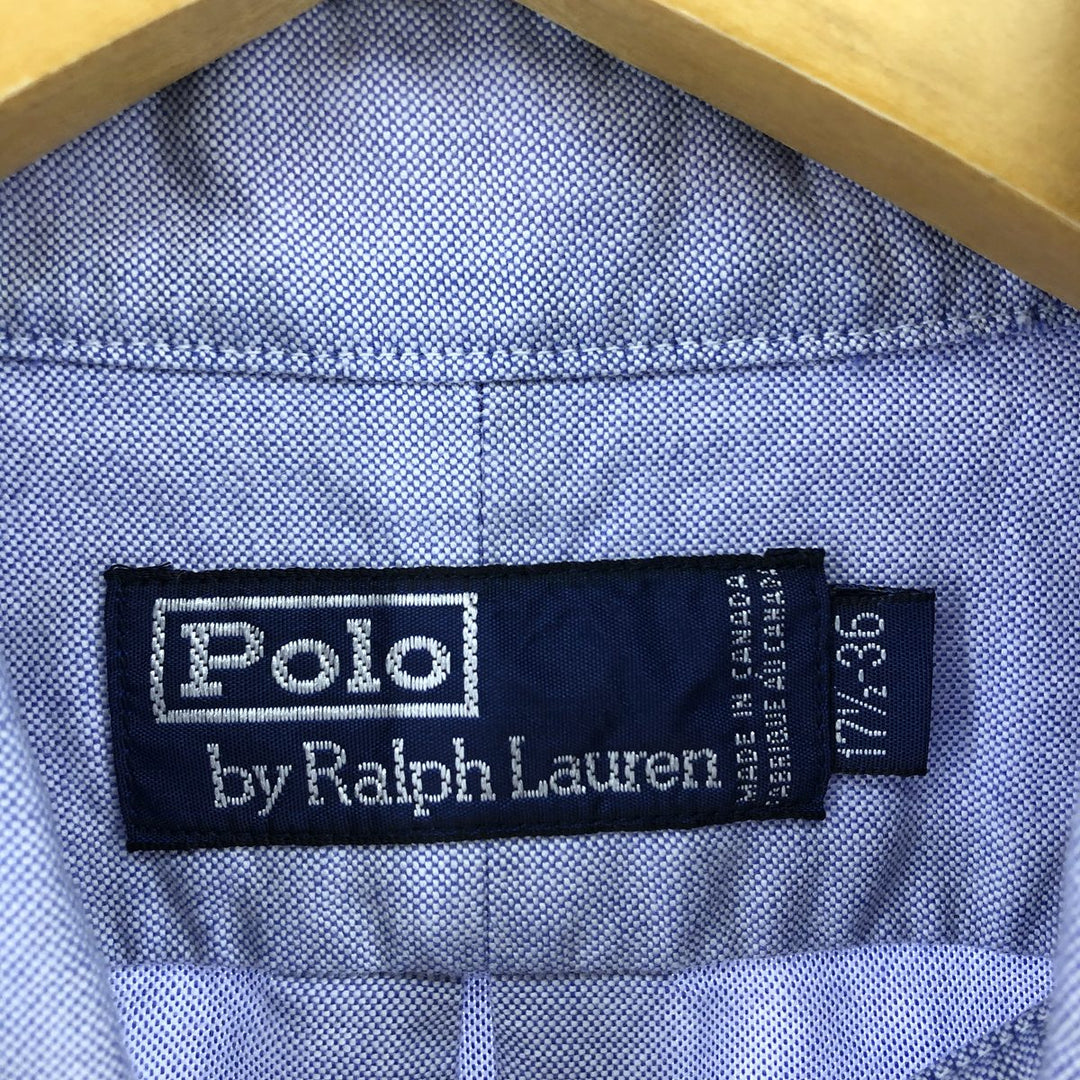 Ralph Lauren long sleeve button down shirt, men's XL size cotton Blue type light blue Vintage Second Hand