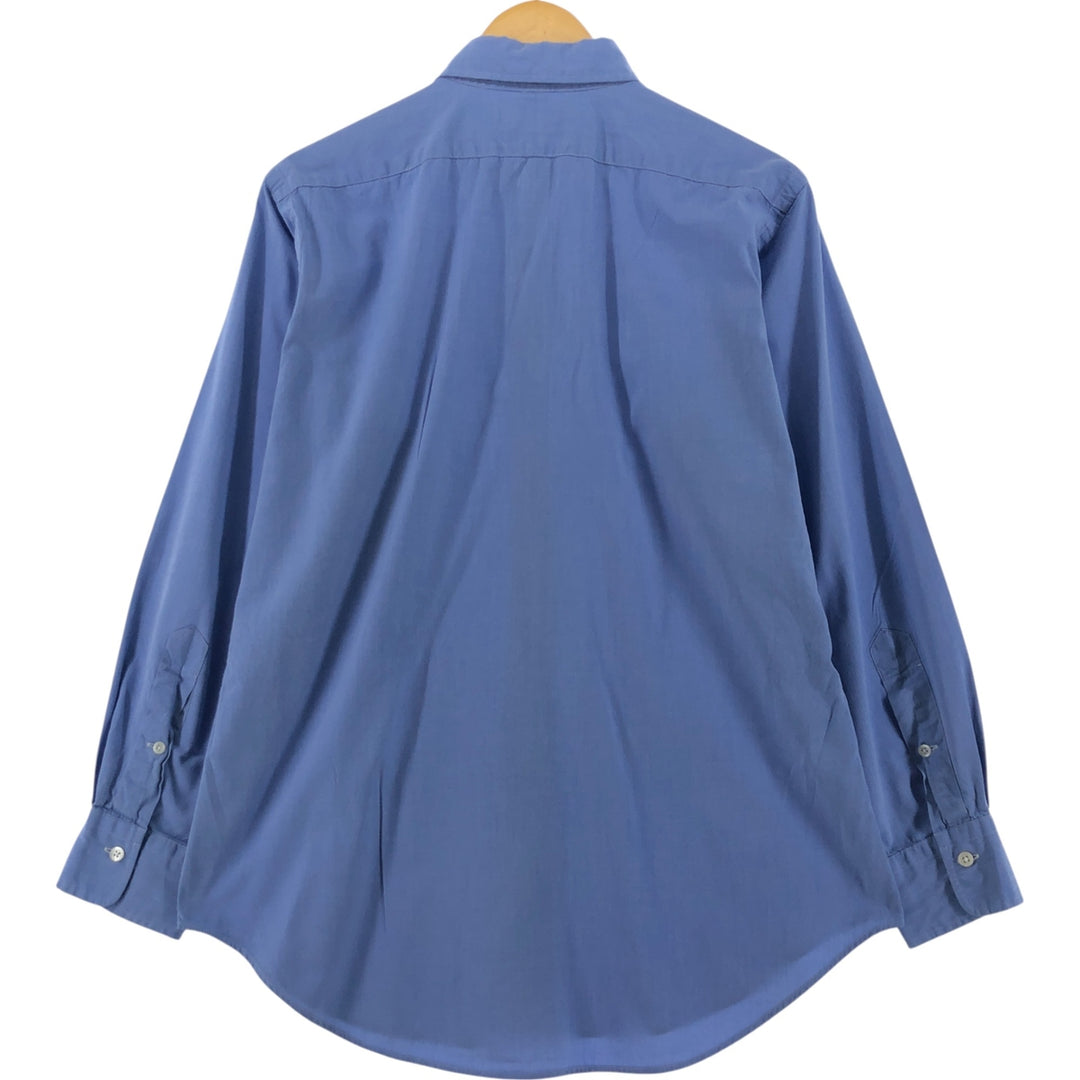 90'S Ralph Lauren POLO by Ralph Lauren long sleeve cotton shirt, men's size L, vintage cotton blue type Vintage Second Hand