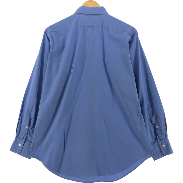 90'S Ralph Lauren POLO by Ralph Lauren long sleeve cotton shirt, men's size L, vintage cotton blue type Vintage Second Hand
