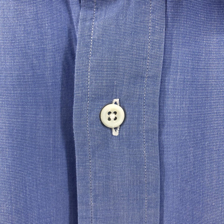 90'S Ralph Lauren POLO by Ralph Lauren long sleeve cotton shirt, men's size L, vintage cotton blue type Vintage Second Hand