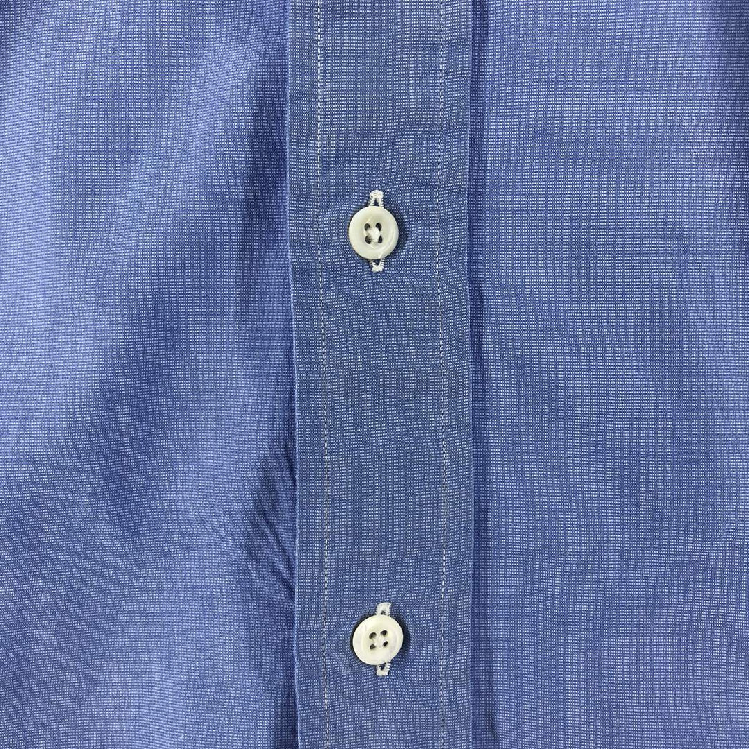 90'S Ralph Lauren POLO by Ralph Lauren long sleeve cotton shirt, men's size L, vintage cotton blue type Vintage Second Hand