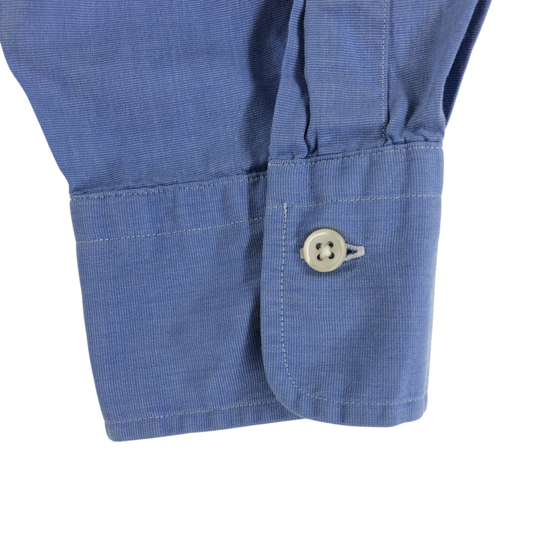 90'S Ralph Lauren POLO by Ralph Lauren long sleeve cotton shirt, men's size L, vintage cotton blue type Vintage Second Hand