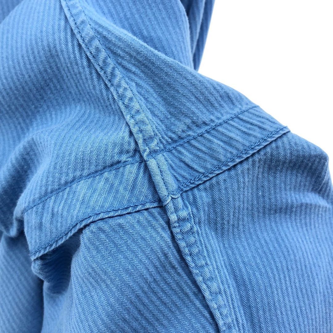 Ralph Lauren CUSTOM FIT long sleeve button down striped shirt men's size L cotton blue type Vintage Second Hand