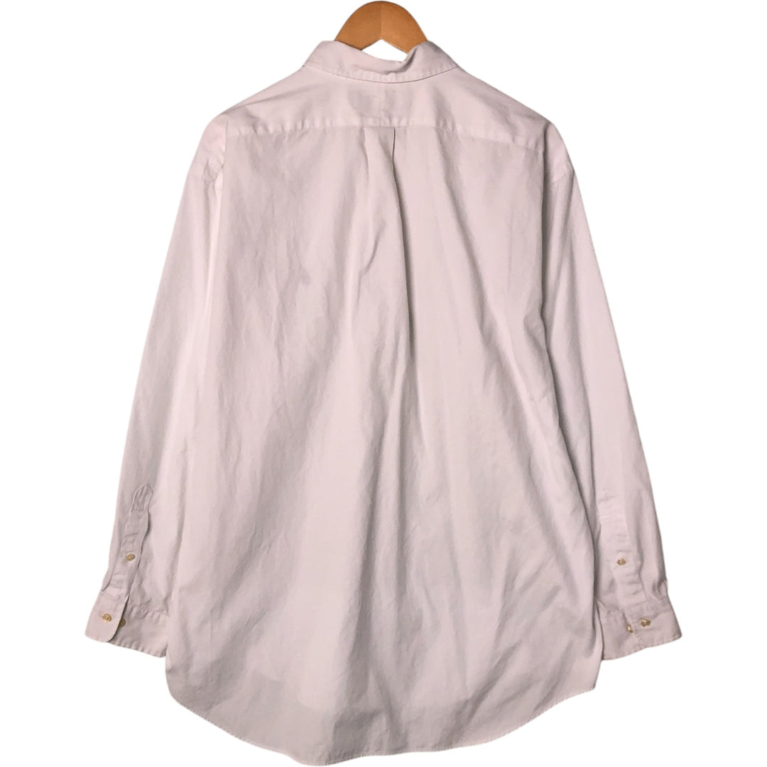 Ralph Lauren YARMOUTH long sleeve button down shirt, men's XXL size cotton white type Vintage Second Hand
