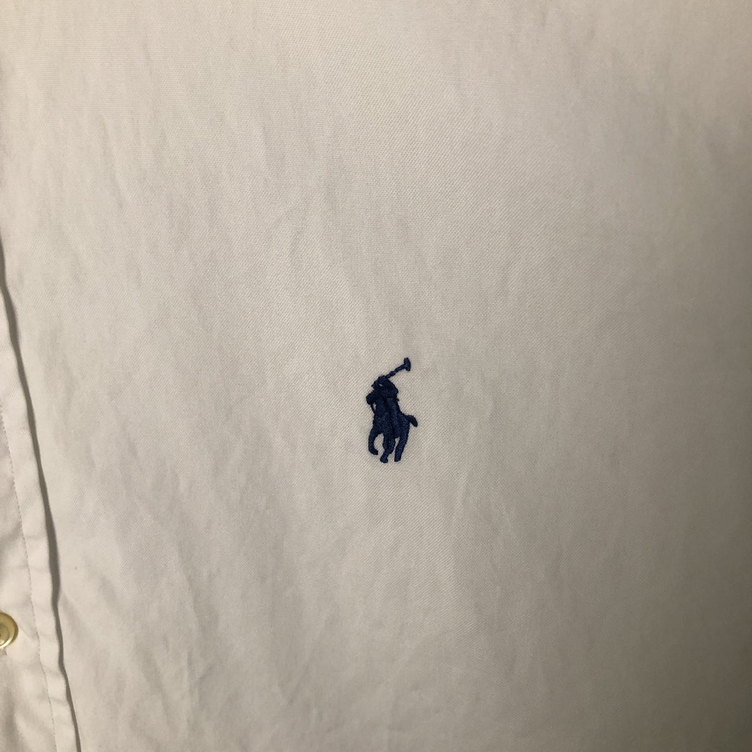 Ralph Lauren YARMOUTH long sleeve button down shirt, men's XXL size cotton white type Vintage Second Hand