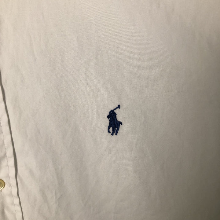 Ralph Lauren YARMOUTH long sleeve button down shirt, men's XXL size cotton white type Vintage Second Hand