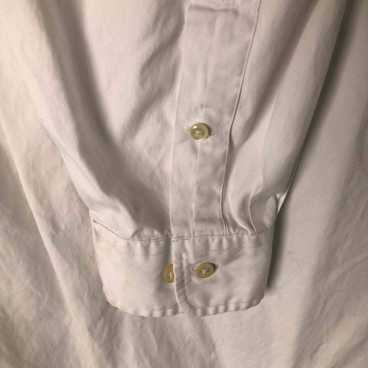 Ralph Lauren YARMOUTH long sleeve button down shirt, men's XXL size cotton white type Vintage Second Hand