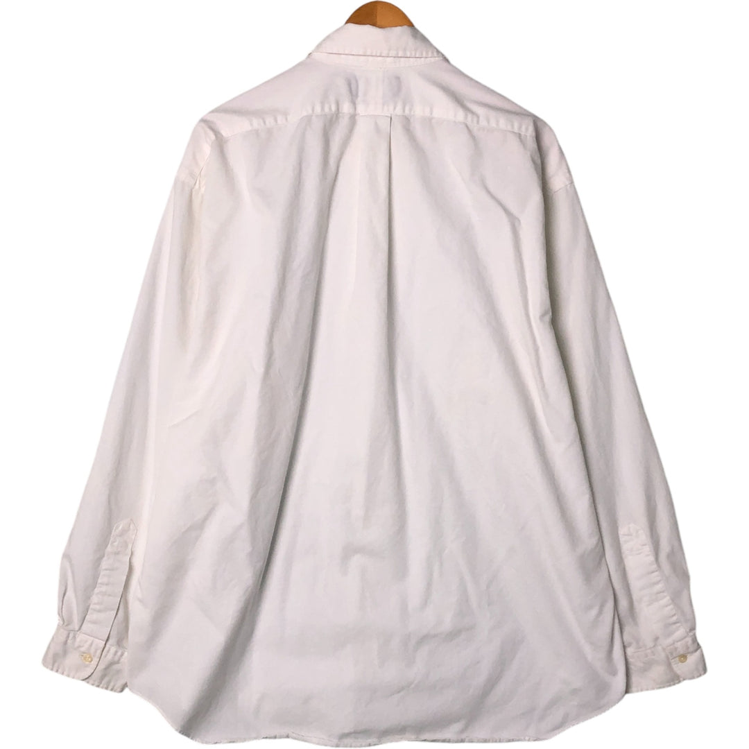 Ralph Lauren BLAIRE long sleeve button down shirt, men's XL size cotton white type Vintage Second Hand