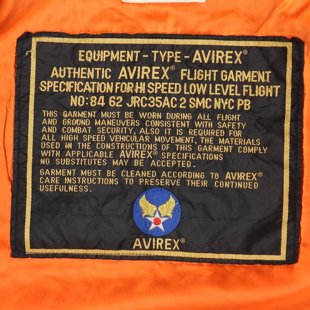 Civilian product AVIREX MA-1 type padded military flight jacket, men's size L equivalent /eaa508816