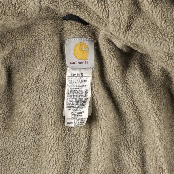 00'S Carhartt Sandstone Jackson Coat Duck Full Zip Hoodie Men's XL /eaa508824