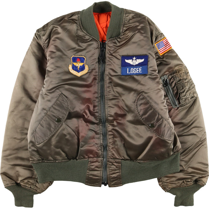 Civilian MA-1 type padded military flight jacket made in USA LARGE equivalent to men's L /eaa508830