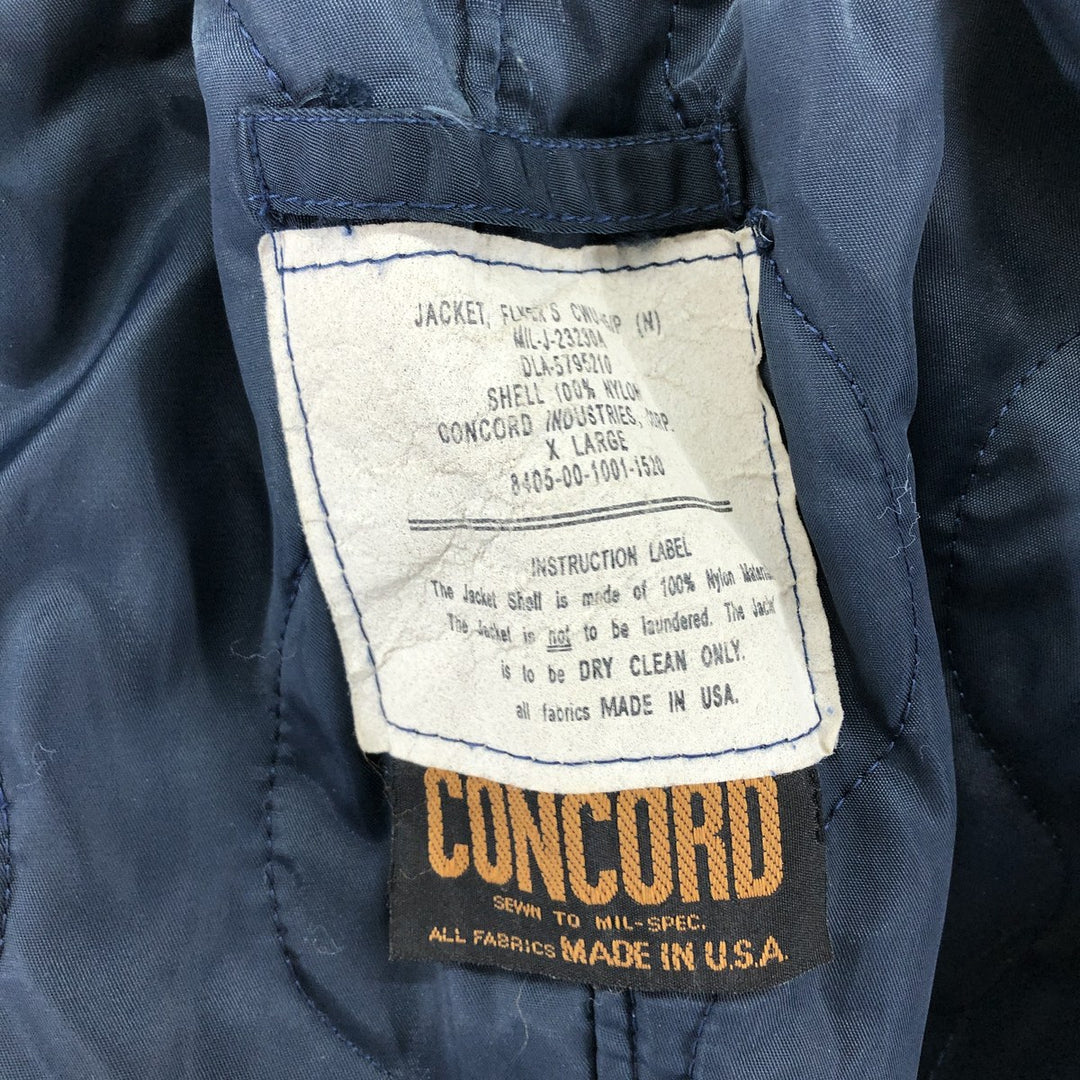 Civilian Concord CWU-45/P Type Padded Military Flight Jacket Made in USA X-LARGE Men's XL equivalent /eaa508843