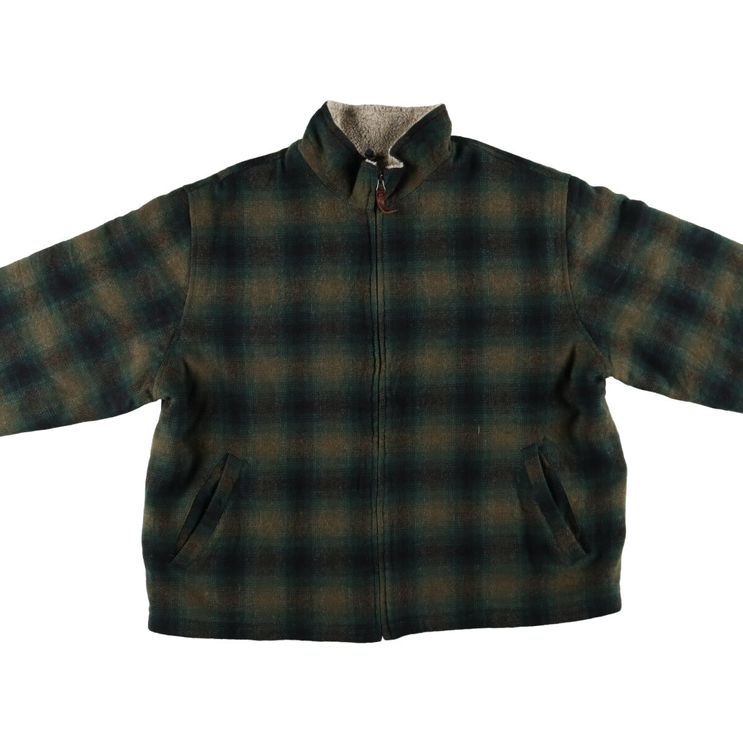 00'S WOOLRICH Ombre Check Wool Jacket Men's XL size / eaa508849