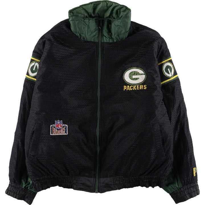 90'S NFL Green Bay Packers back logo reversible padded puffer jacket men's XXL equivalent /eaa508864