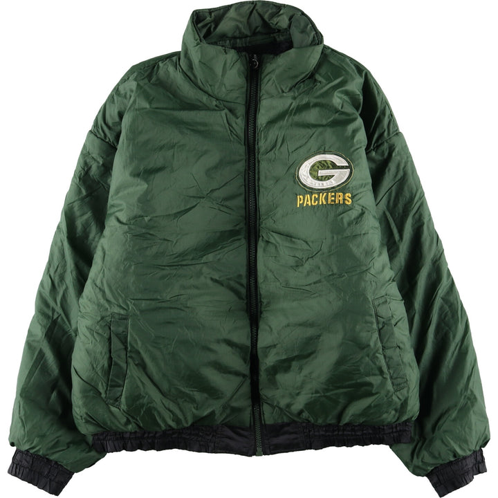 90'S NFL Green Bay Packers back logo reversible padded puffer jacket men's XXL equivalent /eaa508864