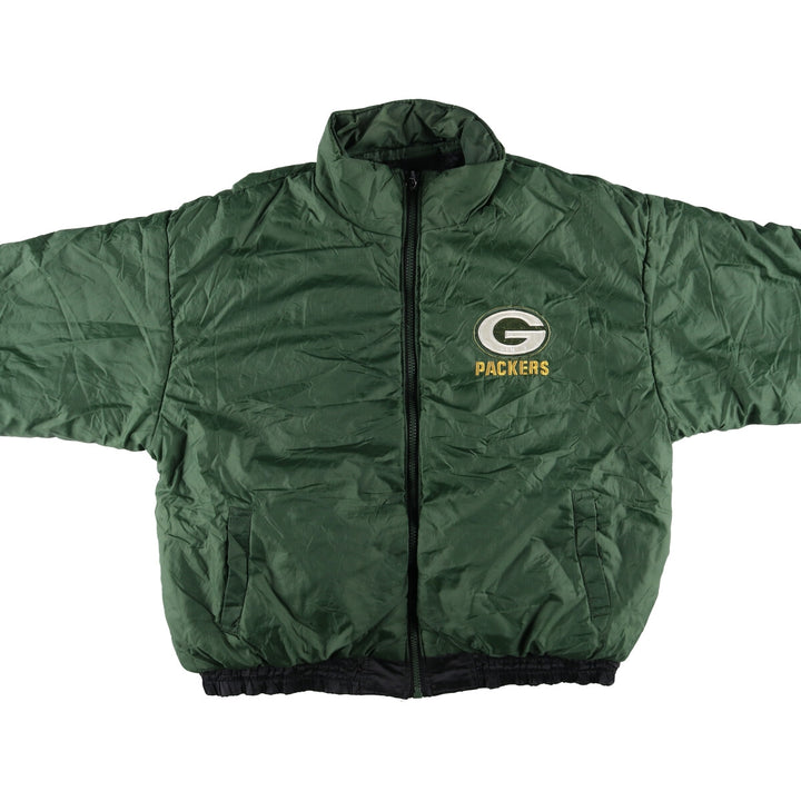 90'S NFL Green Bay Packers back logo reversible padded puffer jacket men's XXL equivalent /eaa508864