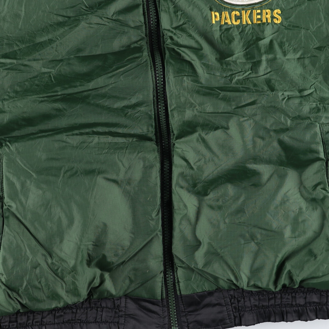 90'S NFL Green Bay Packers back logo reversible padded puffer jacket men's XXL equivalent /eaa508864