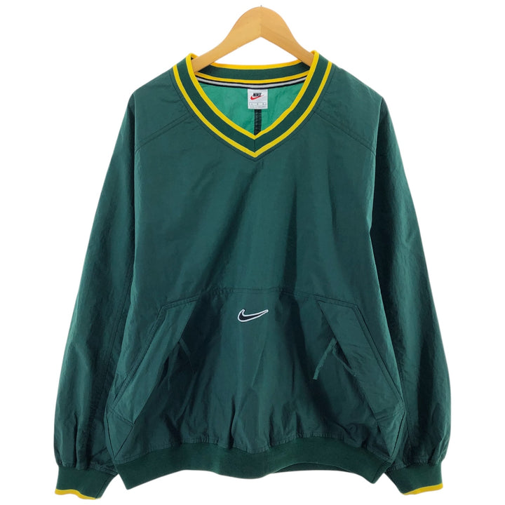 90'S Nike V-neck nylon pullover, men's size L, vintage / eaa508871