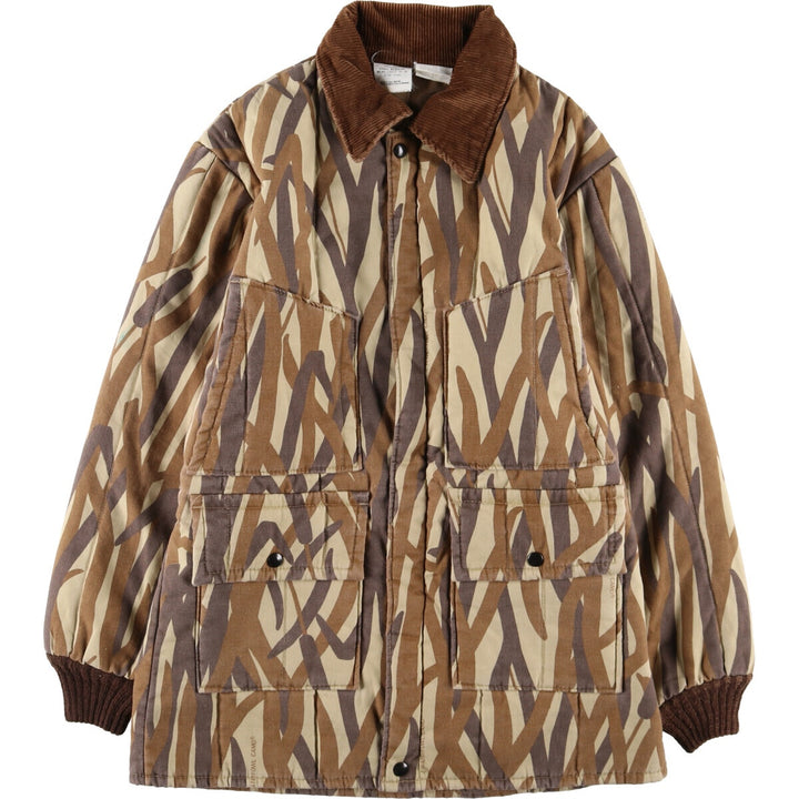 Vintage 1980'S Walls BLIZZARD-PRUF Camouflage Pattern Padded Puffer Jacket, Made in USA, Men's Size Small polyester brown type Vintage Second Hand