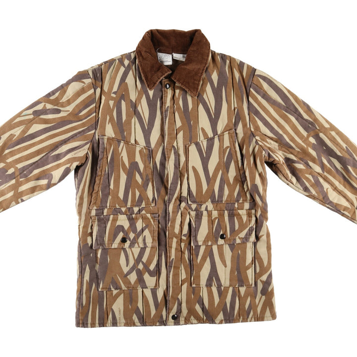 Vintage 1980'S Walls BLIZZARD-PRUF Camouflage Pattern Padded Puffer Jacket, Made in USA, Men's Size Small polyester brown type Vintage Second Hand