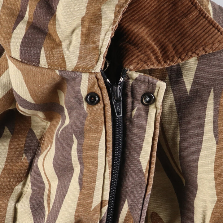 Vintage 1980'S Walls BLIZZARD-PRUF Camouflage Pattern Padded Puffer Jacket, Made in USA, Men's Size Small polyester brown type Vintage Second Hand