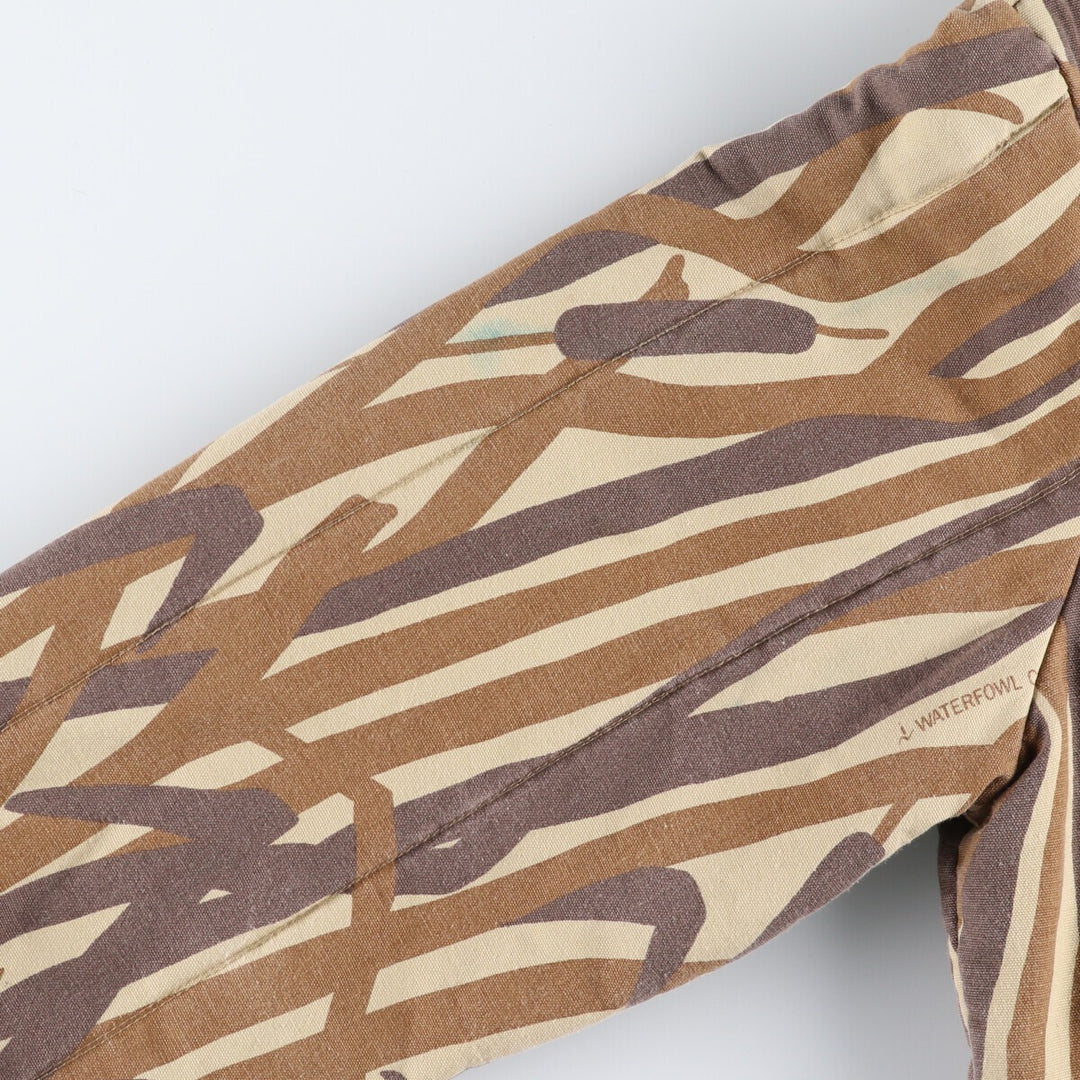 Vintage 1980'S Walls BLIZZARD-PRUF Camouflage Pattern Padded Puffer Jacket, Made in USA, Men's Size Small polyester brown type Vintage Second Hand