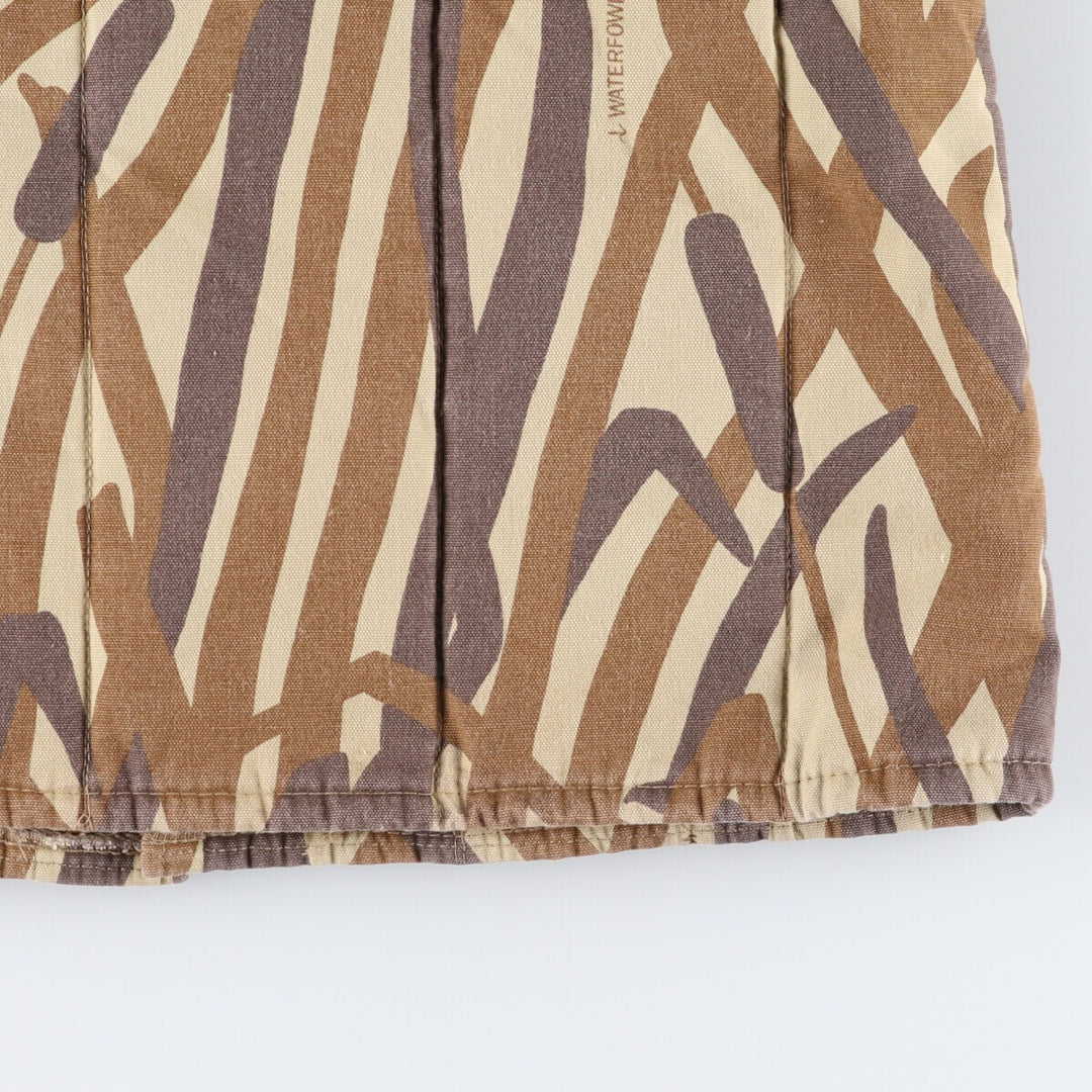 Vintage 1980'S Walls BLIZZARD-PRUF Camouflage Pattern Padded Puffer Jacket, Made in USA, Men's Size Small polyester brown type Vintage Second Hand