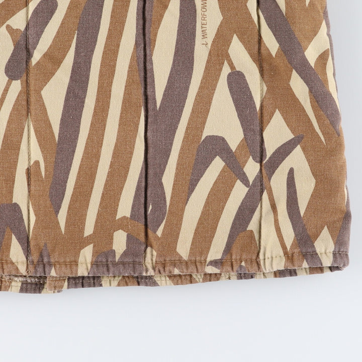 Vintage 1980'S Walls BLIZZARD-PRUF Camouflage Pattern Padded Puffer Jacket, Made in USA, Men's Size Small polyester brown type Vintage Second Hand