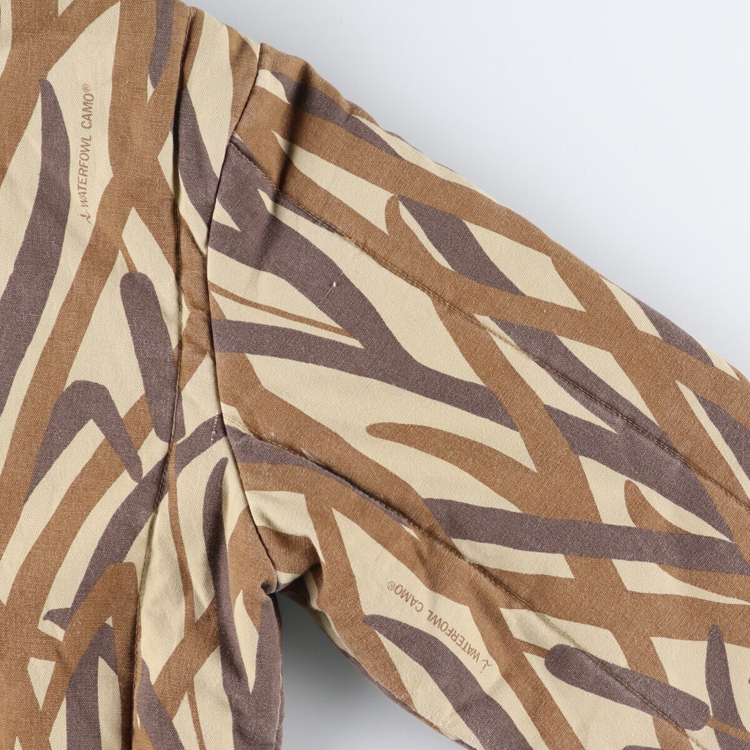 Vintage 1980'S Walls BLIZZARD-PRUF Camouflage Pattern Padded Puffer Jacket, Made in USA, Men's Size Small polyester brown type Vintage Second Hand