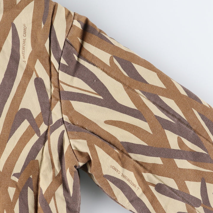 Vintage 1980'S Walls BLIZZARD-PRUF Camouflage Pattern Padded Puffer Jacket, Made in USA, Men's Size Small polyester brown type Vintage Second Hand