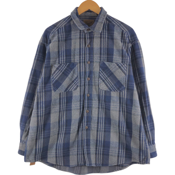 90s~00'S St. John's Bay Long Sleeve Heavy Flannel Check Shirt Men's XL Vintage /eaa508931