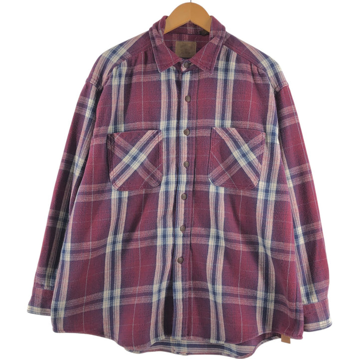 90s~00'S St. John's Bay Long Sleeve Heavy Flannel Check Shirt Men's XL Vintage /eaa508932