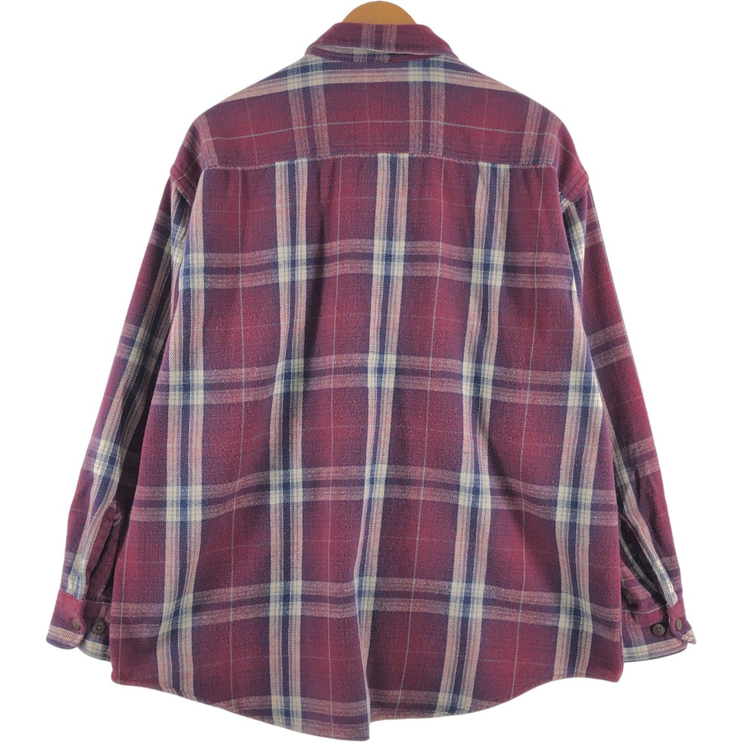 90s~00'S St. John's Bay Long Sleeve Heavy Flannel Check Shirt Men's XL Vintage /eaa508932