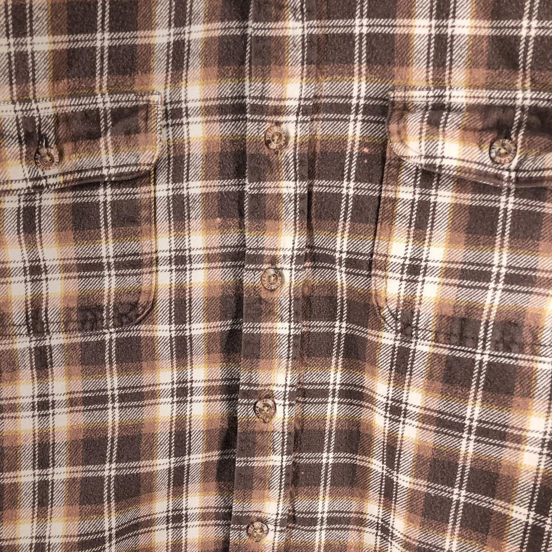 FIELD AND STREAM Long Sleeve Heavy Flannel Check Shirt Men's L /eaa508937