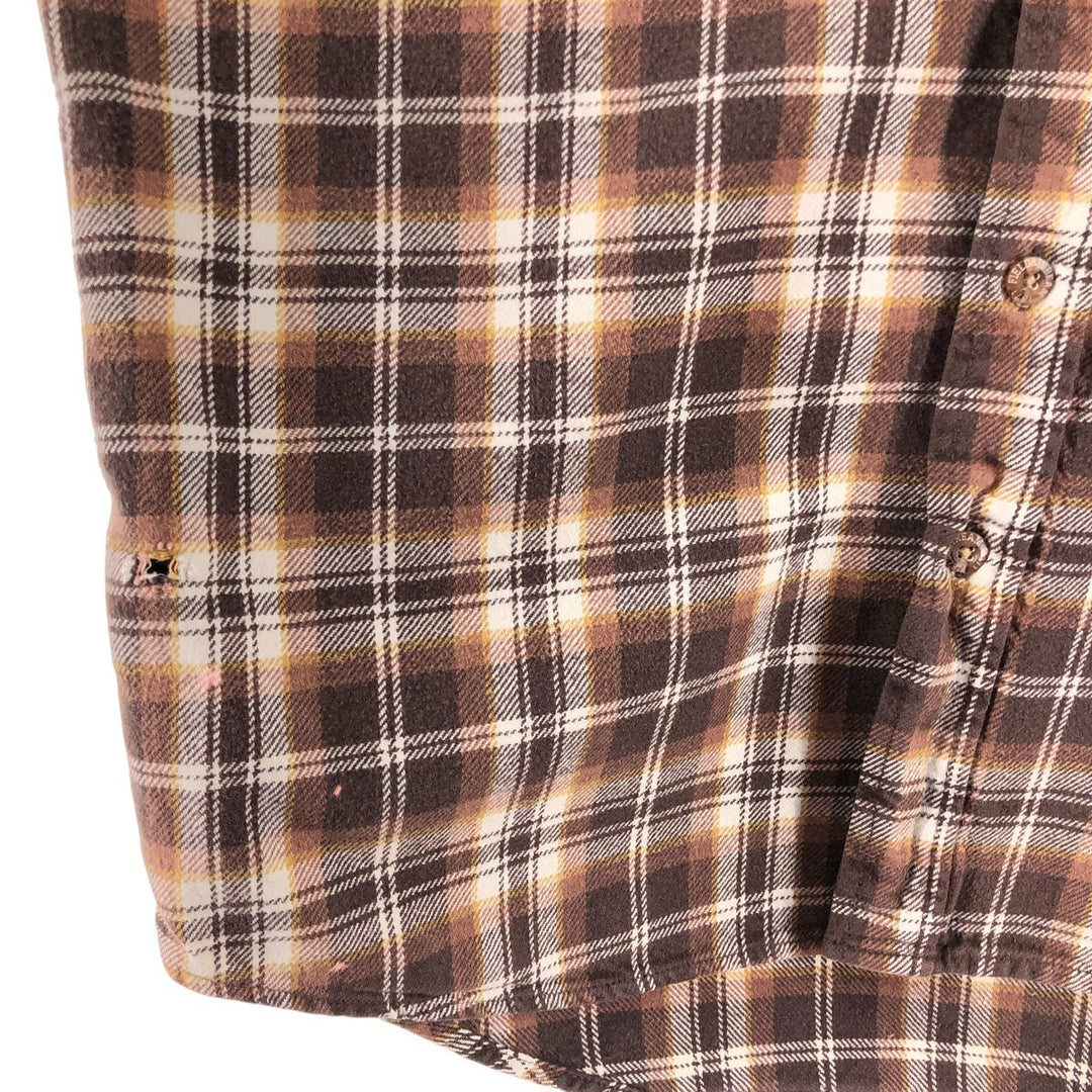 FIELD AND STREAM Long Sleeve Heavy Flannel Check Shirt Men's L /eaa508937