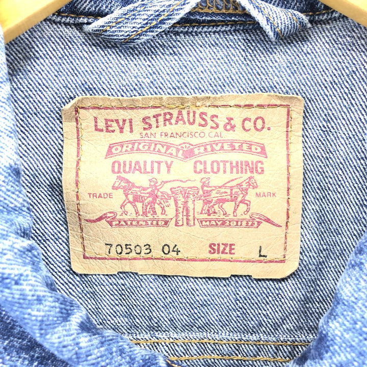 Levi's 70503-04 Euro Model Denim Jacket, G-Jean, Men's L Size, Vintage / eaa508938