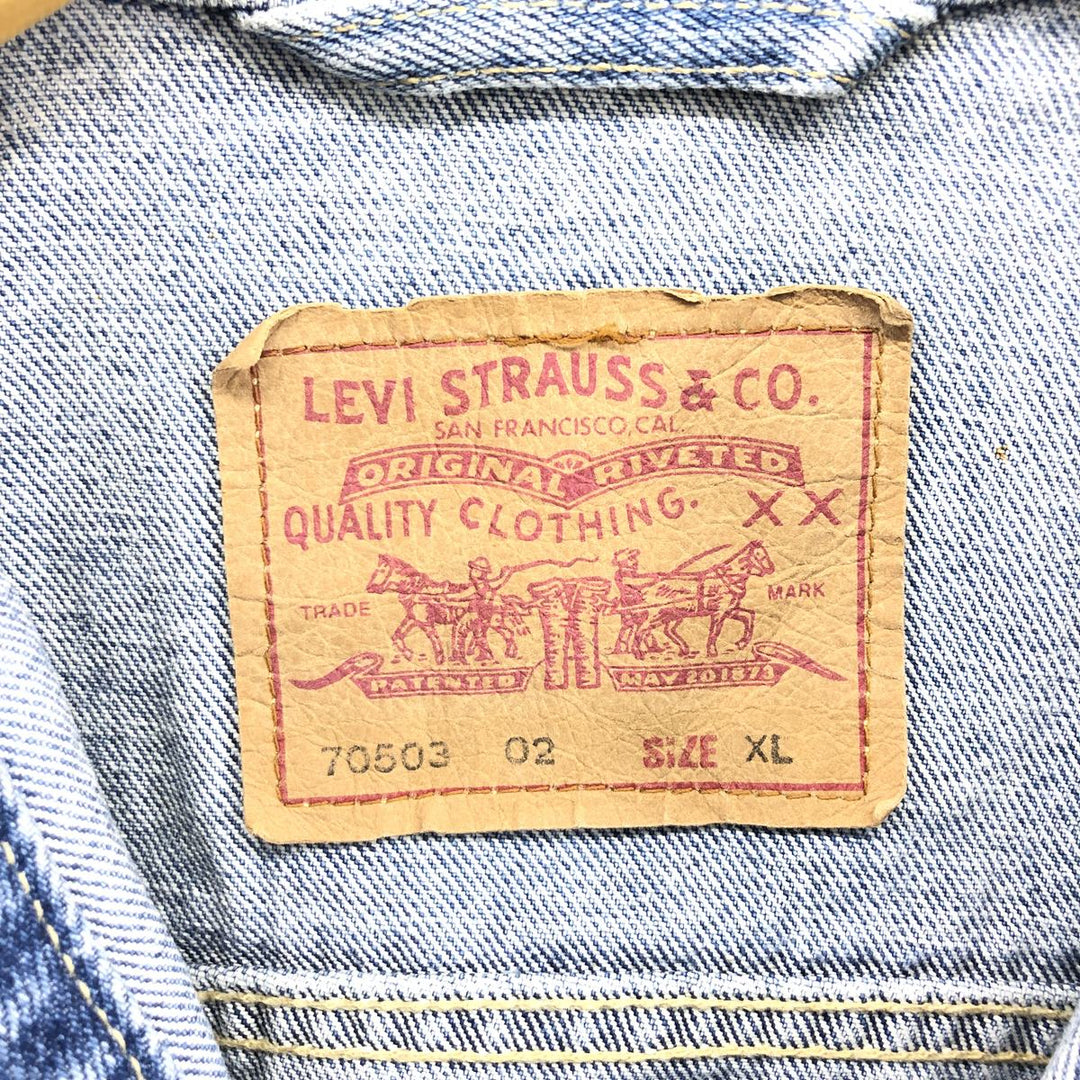 90'S Levi's 70503-02 denim jacket, G-jacket, men's XL equivalent, vintage / eaa508956