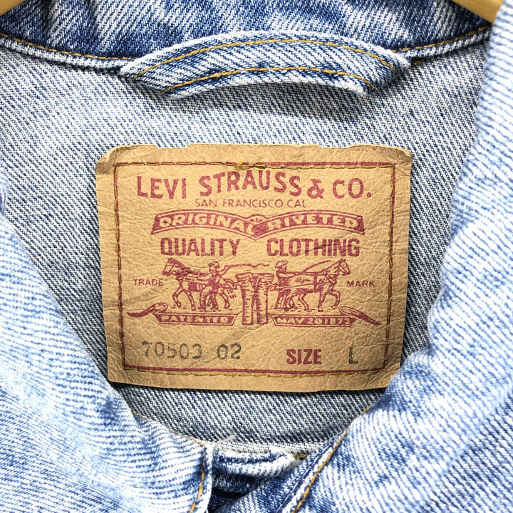 90'S Levi's 70503-02 denim jacket, denim jacket, men's size L, vintage / eaa508958