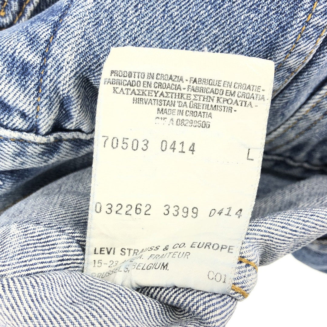 90'S Levi's 70503-04 Euro Model Denim Jacket, G-Jean, Men's L Size, Vintage / eaa508960