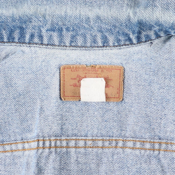 70s~80'S Levi's 00517-0217 denim jacket with care tag, made in USA, men's size M, vintage /eaa508969