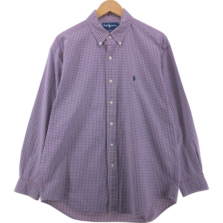 Ralph Lauren BLAKE Check Pattern Long Sleeve Button-Down Check Shirt Men's Size L / eaa508982