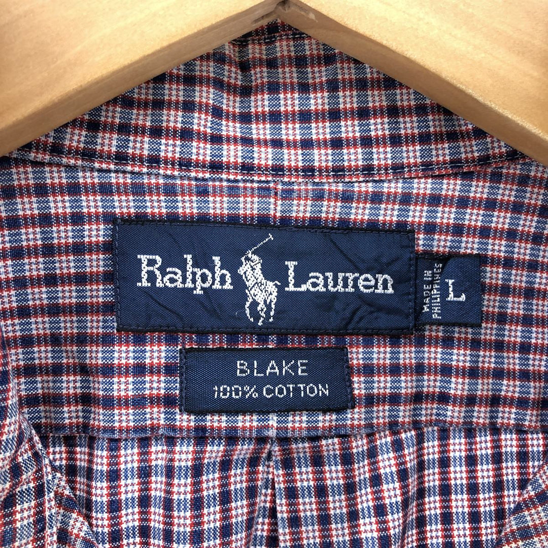 Ralph Lauren BLAKE Check Pattern Long Sleeve Button-Down Check Shirt Men's Size L / eaa508982