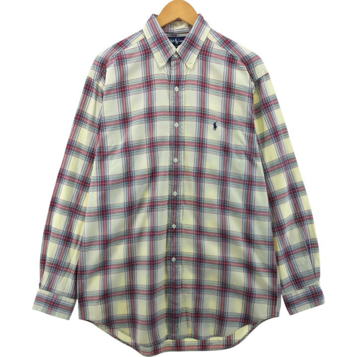 Ralph Lauren BLAKE Check Pattern Long Sleeve Button-Down Check Shirt Men's M Size / eaa508999