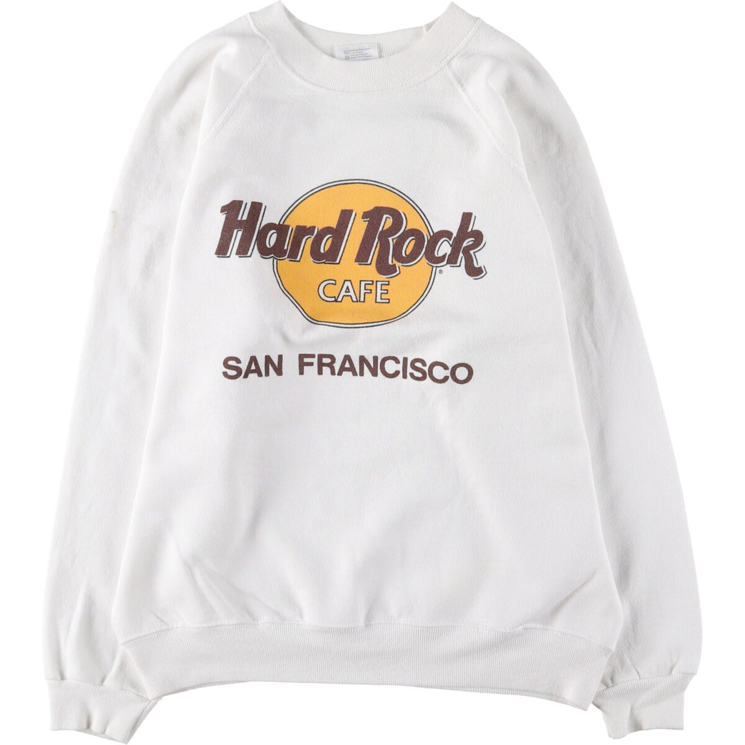 80'S Hanes Hard Rock Cafe Advertising Sweatshirt Trainer Made in USA Men's L Size Vintage /eaa509017