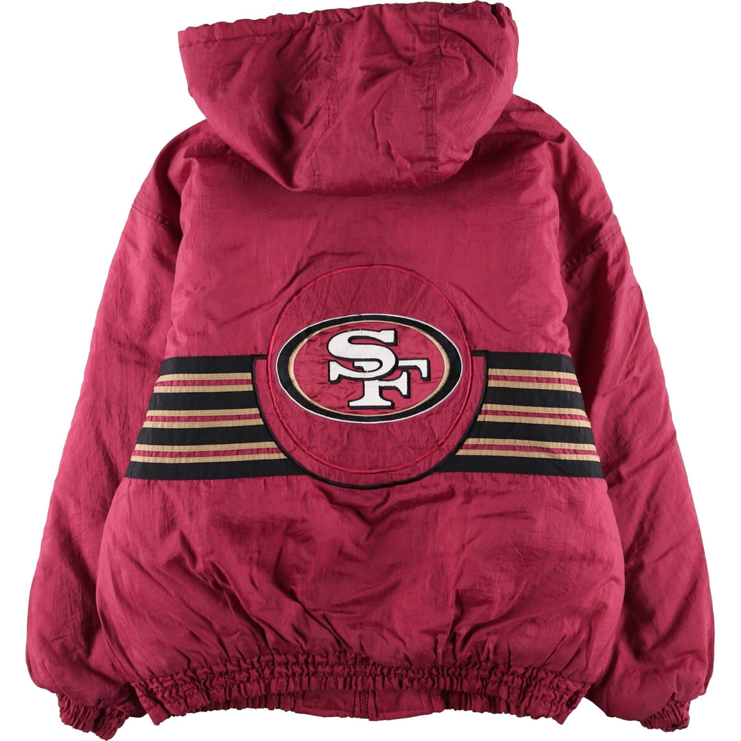 90'S LOGO ATHLETIC NFL San Francisco 49ers padded hoodie puffer jacket men's XL size /eaa509059