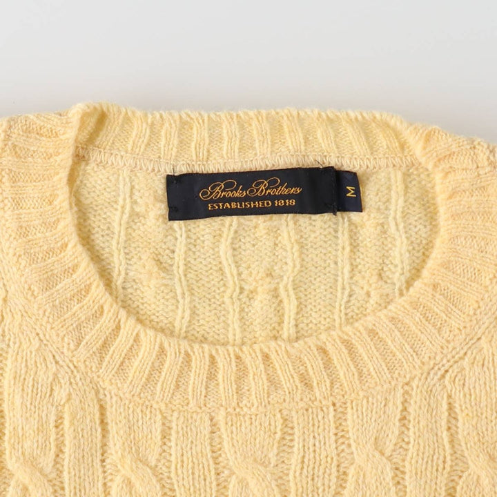 90'S Brooks Brothers Cable Knit Wool Knit Sweater Made in USA Men's M Size Vintage /eaa509106