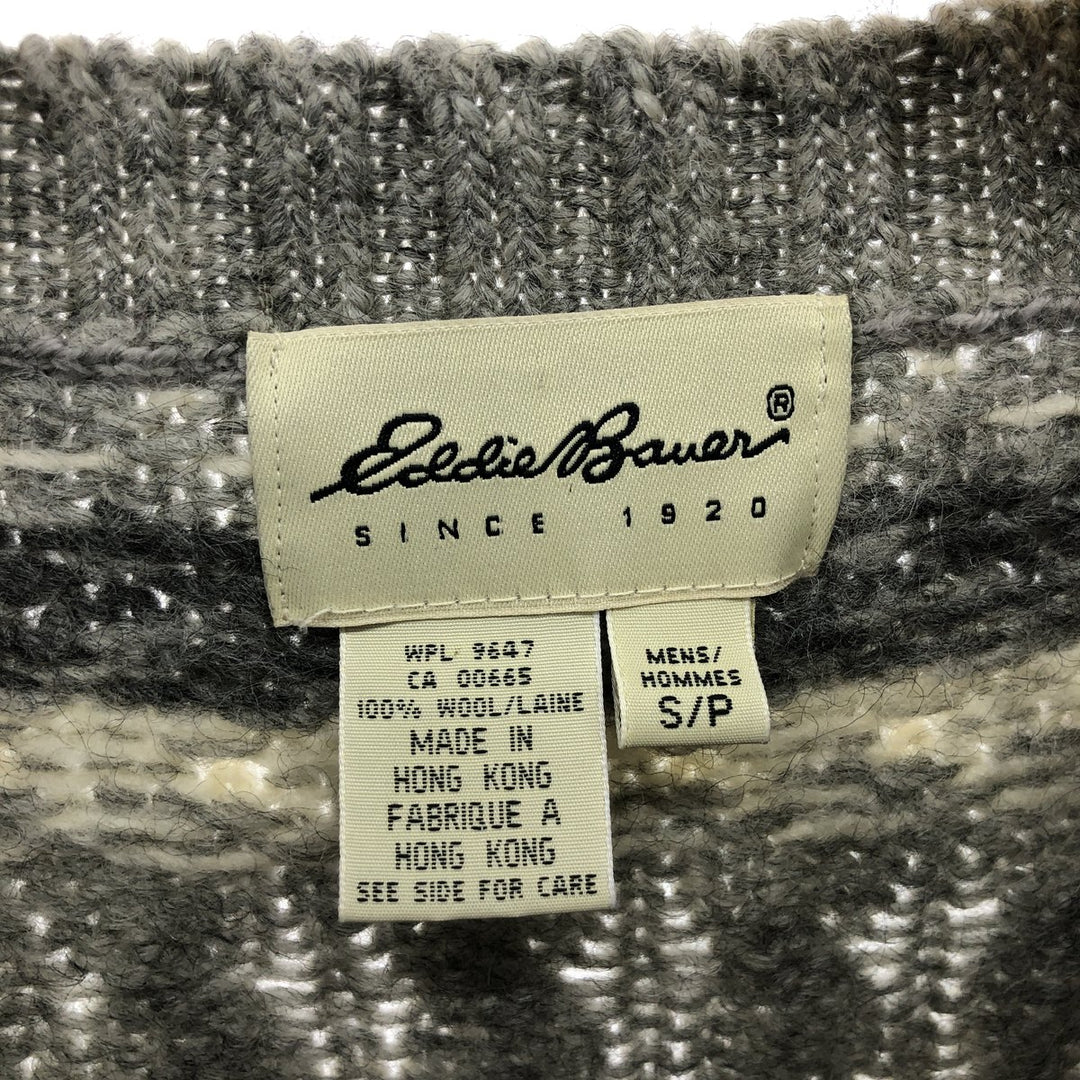 Eddie Bauer Nordic sweater with all-over print, size S for men / eaa509134