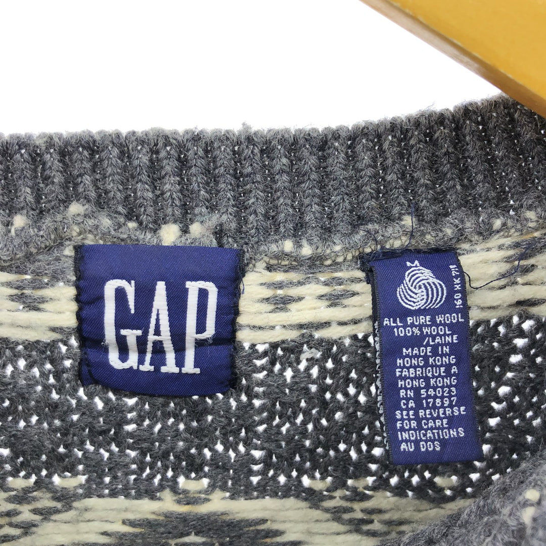 90'S GAP Old Gap all-over print wool knit sweater Men's M size Vintage /eaa509135