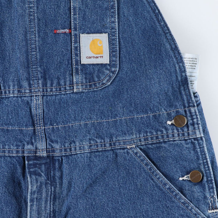 00'S Carhartt denim overalls for men, size W37 cotton blue type Vintage Second Hand