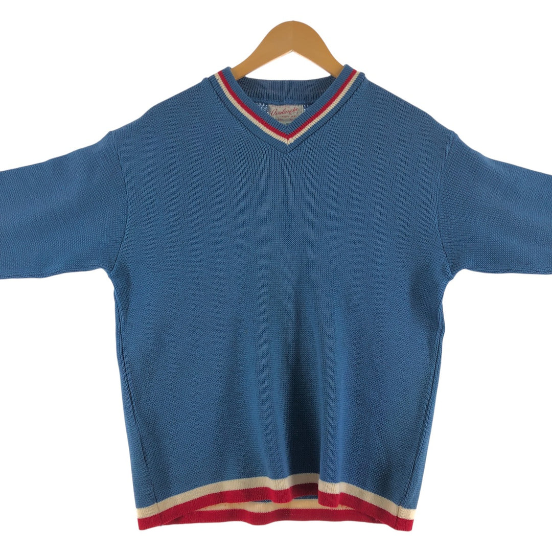 50s-60'S Avalanche V-neck wool knit sweater, men's size L, vintage /eaa509184